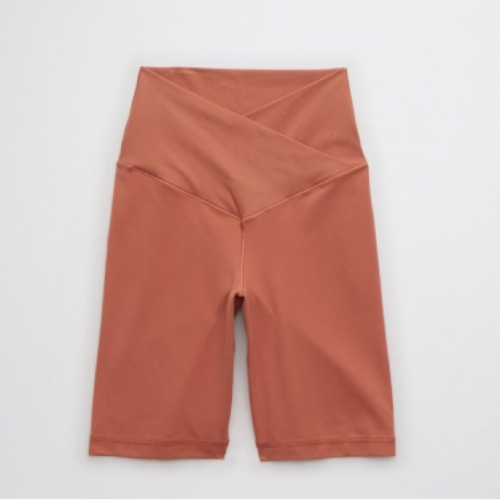 Aerie Brown High-Waisted Shorts